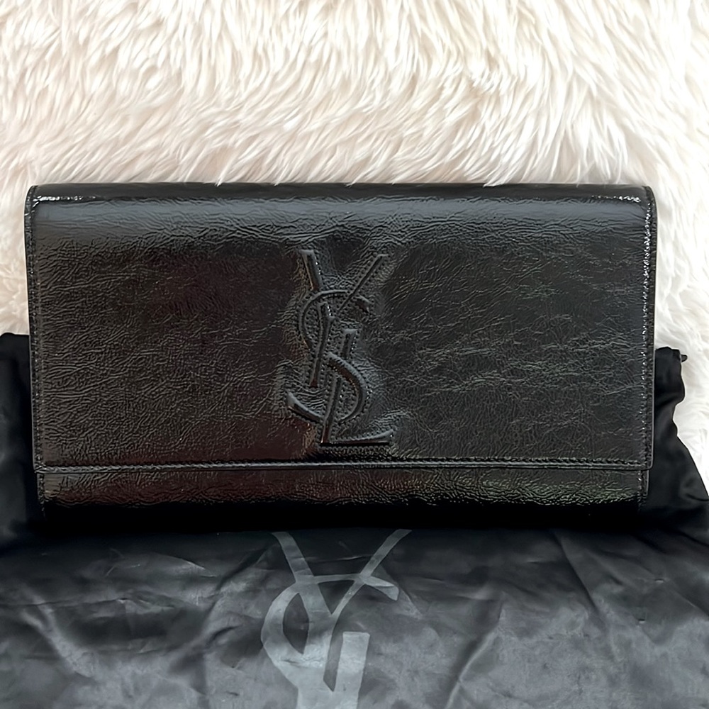 YSL Yves Saint Laurent Patent Leather Clutch